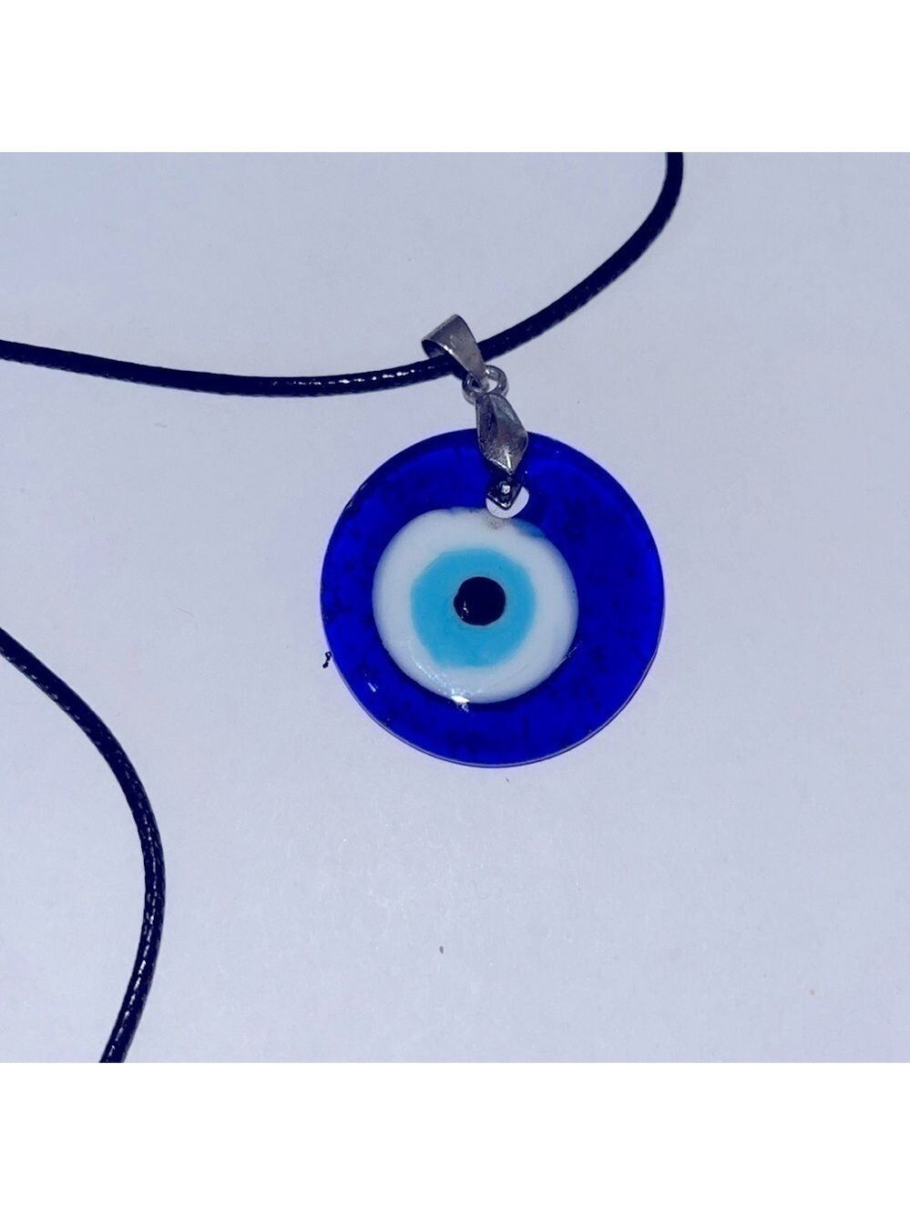 Evil Eye Hamsa Greek Necklace Glass